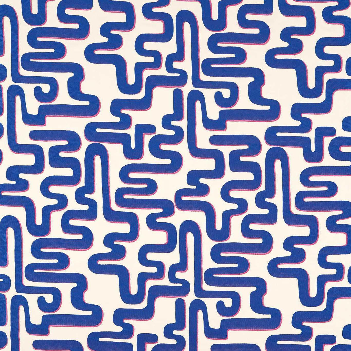 Harlequin Meander Lapis/Spinel Fabric