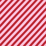 Harlequin Paper Straw Stripe Ruby/Rose Fabric