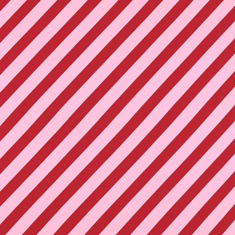 Harlequin Paper Straw Stripe Ruby/Rose Fabric