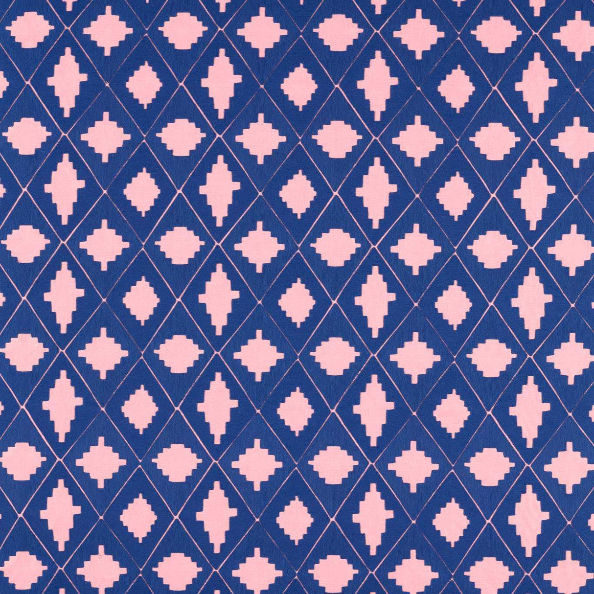 Harlequin Garden Terrace Lapis/Rose Fabric