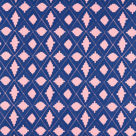Harlequin Garden Terrace Lapis/Rose Fabric