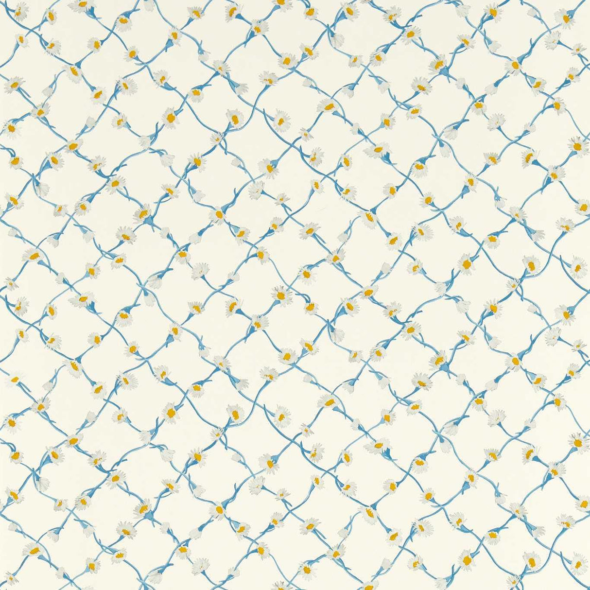 Harlequin Daisy Trellis Lapis/Pearl Wallpaper