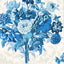 Harlequin Dahlia Bunch Lapis Wallpaper