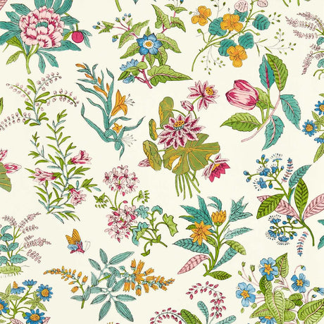 Harlequin Woodland Floral Peridot/Ruby/Pearl Wallpaper