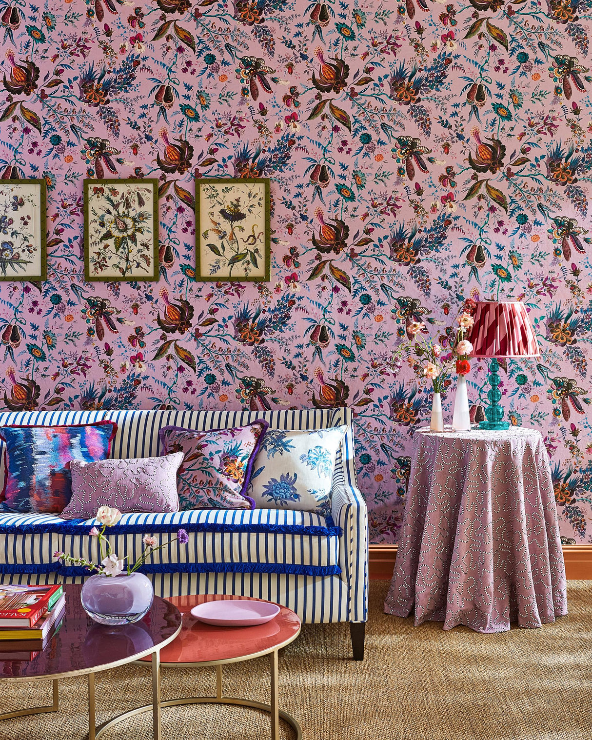 Harlequin Amethyst/ Lapis/Ruby Sophie Robinson Wallpaper Wallpaper