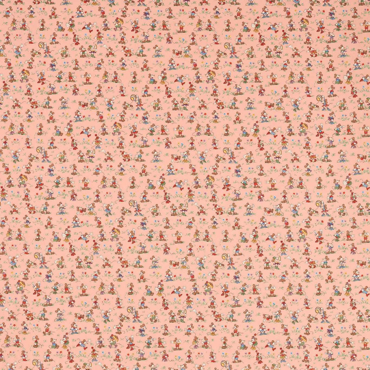 Sanderson Mickey & Minnie Blancmange Fabric