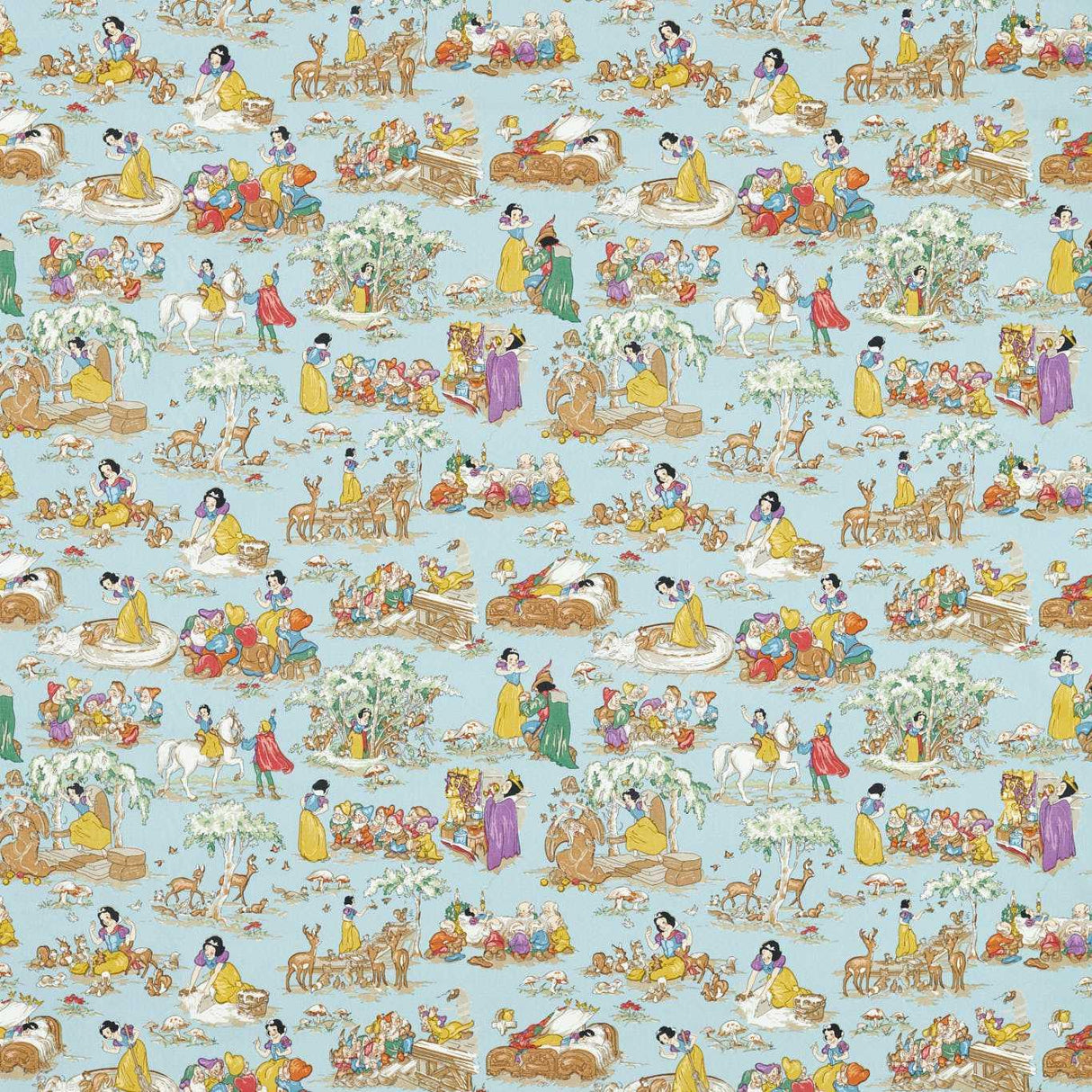 Sanderson Snow White Puddle Blue Fabric