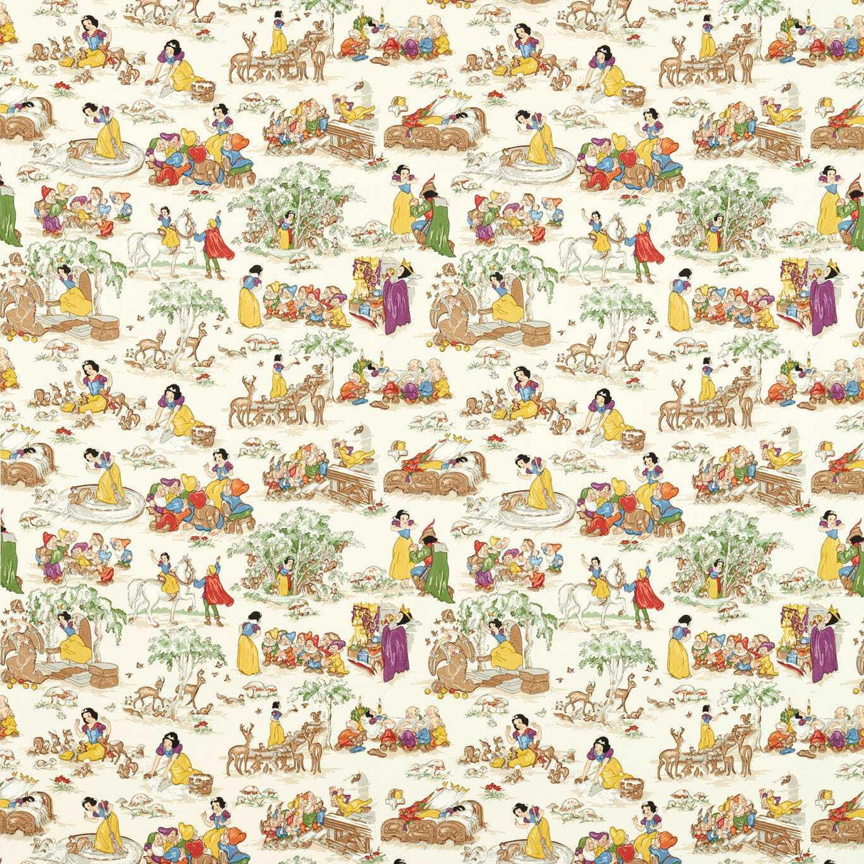 Sanderson Snow White Whipped Cream Fabric