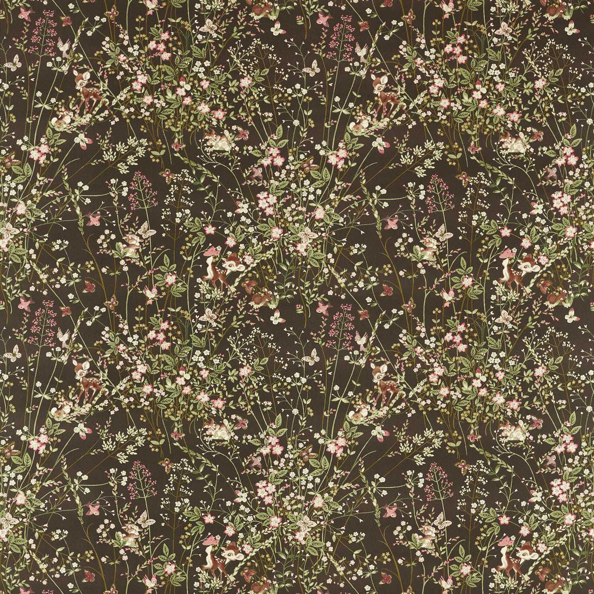 Sanderson Bambi Chocolate Fabric