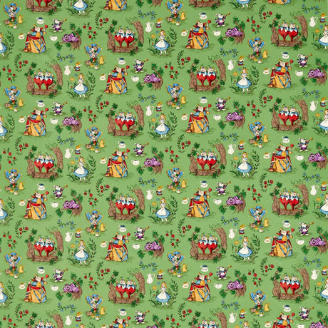 Sanderson Alice in Wonderland Gumball Green Fabric