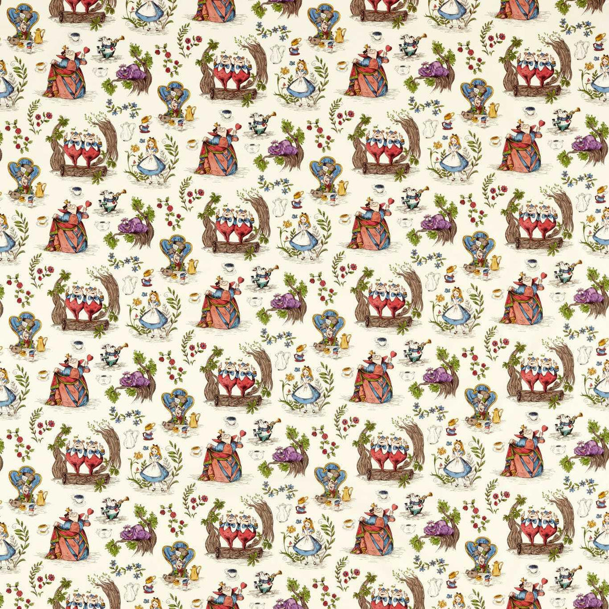 Sanderson Alice in Wonderland Hundreds & Thousands Fabric