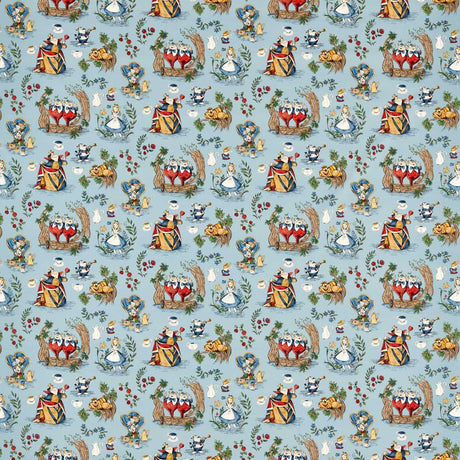 Sanderson Alice in Wonderland Puddle Blue Fabric