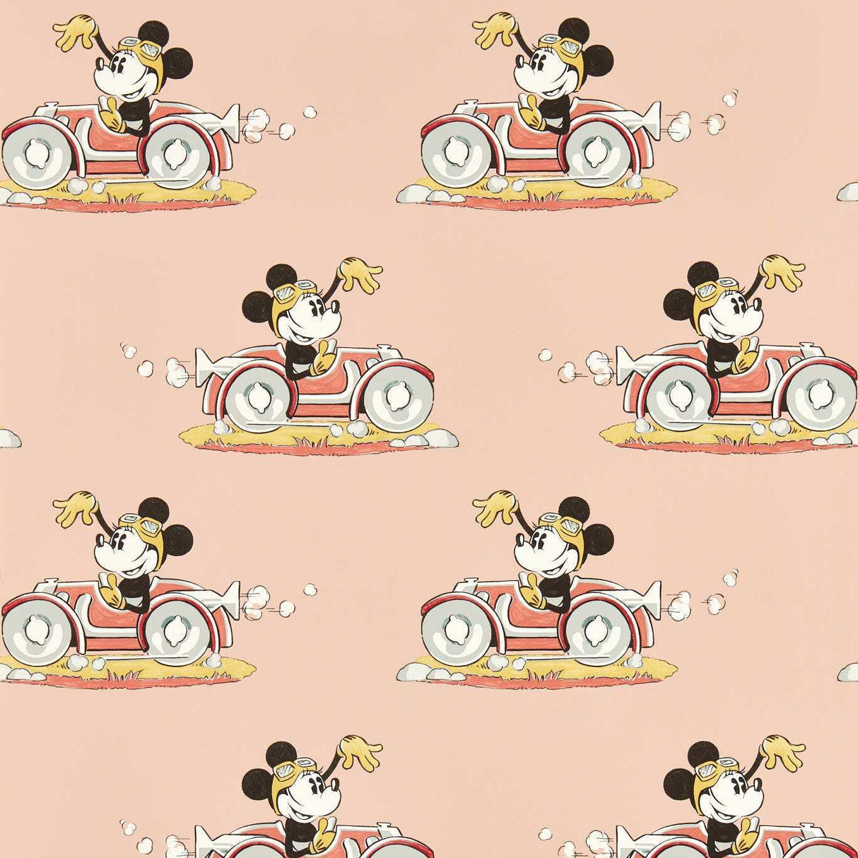Sanderson Minnie On the Move Candy Floss Wallpaper