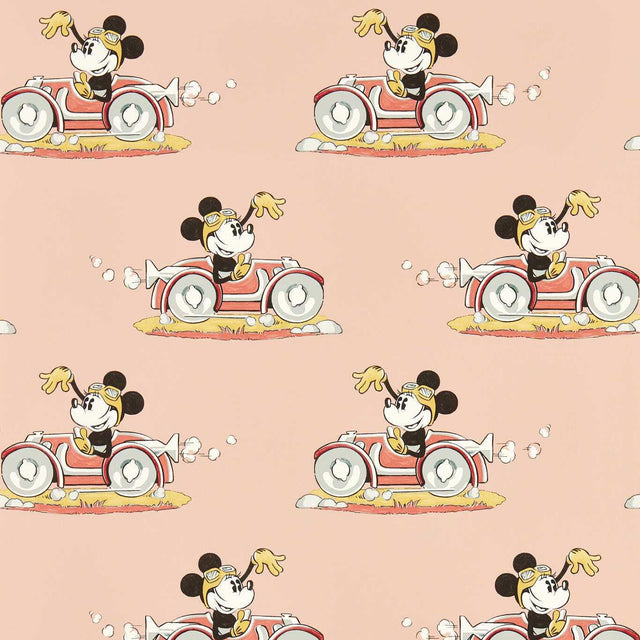 Sanderson Minnie On the Move Candy Floss Wallpaper