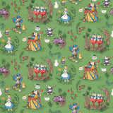 Sanderson Alice in Wonderland Gumball Green Wallpaper