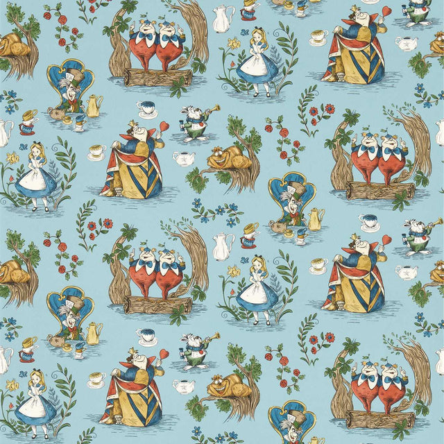 Sanderson Alice in Wonderland Puddle blue Wallpaper
