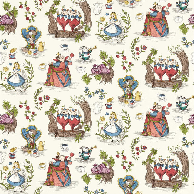 Sanderson Alice in Wonderland Hundreds & Thousands Wallpaper