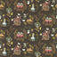 Sanderson Alice in Wonderland Chocolate Wallpaper