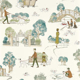 Sanderson 101 Dalmatians Breeze Blue Wallpaper