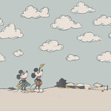 Sanderson Mickey In the Clouds Sea Salt Wallpaper