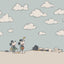 Sanderson Mickey In the Clouds Sea Salt Wallpaper
