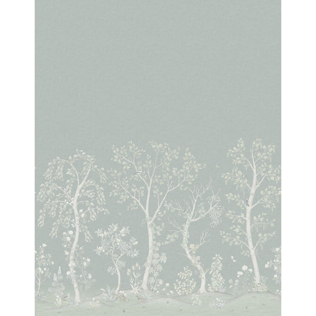 Cole & Son SEASONAL WOODS METALLIC JADE / SAGE PEARL Wallpaper