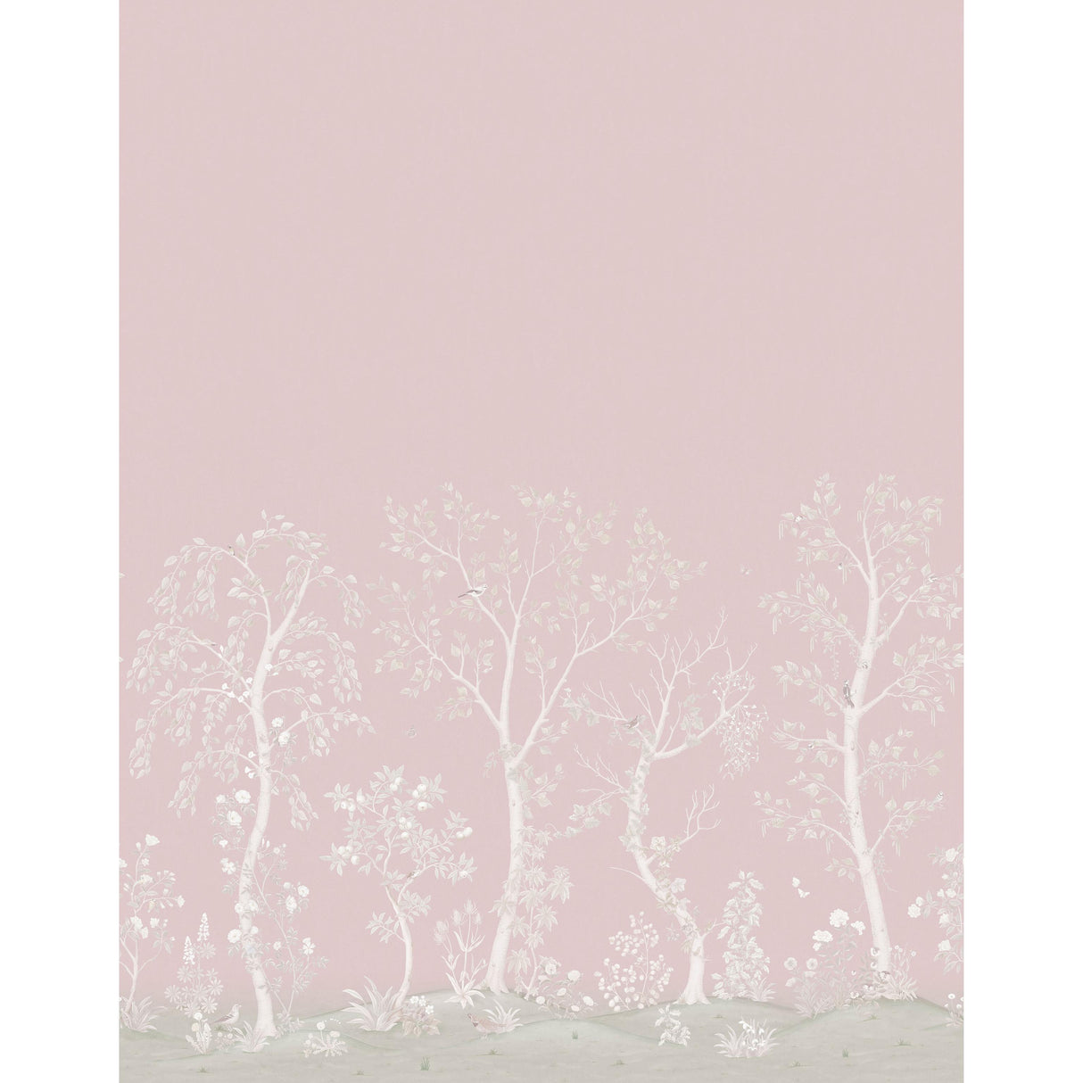 Cole & Son SEASONAL WOODS METALLIC ROSE Wallpaper
