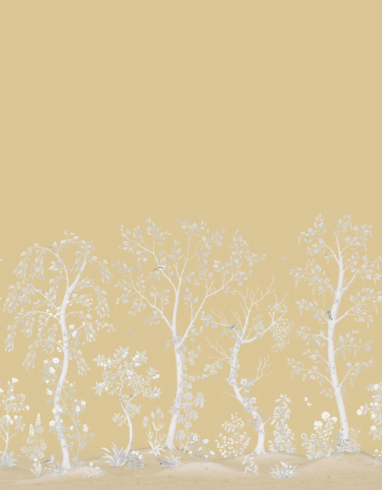 Cole & Son SEASONAL WOODS METALLIC GOLD PEARL Wallpaper