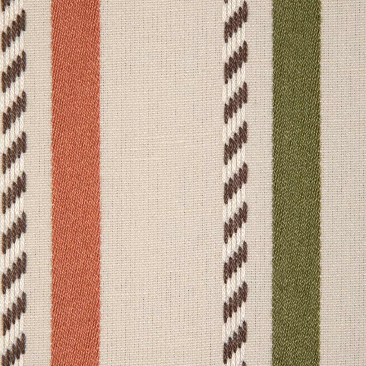 Lee Jofa BUXTON STRIPE LEAF/CLAY Fabric