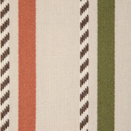 Lee Jofa BUXTON STRIPE LEAF/CLAY Fabric