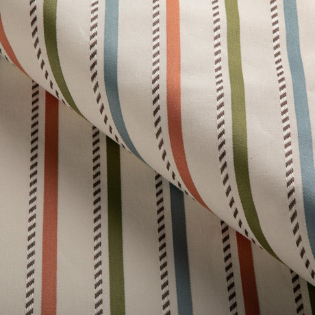 Lee Jofa BUXTON STRIPE LEAF/CLAY Fabric