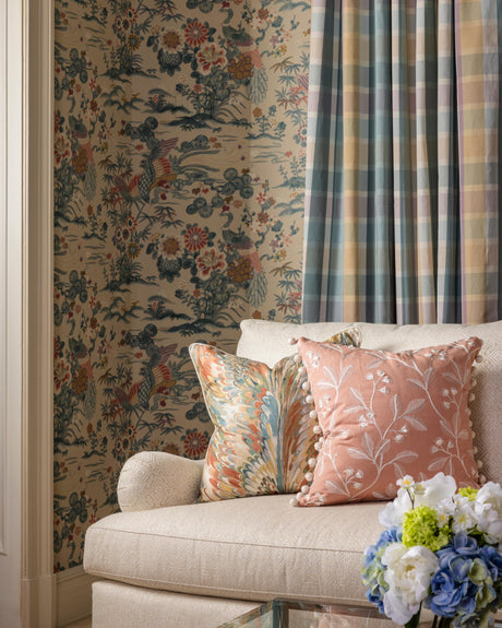 Lee Jofa FISHER PLAID LAKE/SAND Fabric