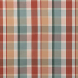 Lee Jofa FISHER PLAID TEAL/SPICE Fabric