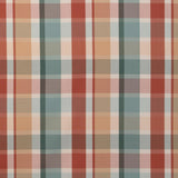 Lee Jofa FISHER PLAID TEAL/SPICE Fabric
