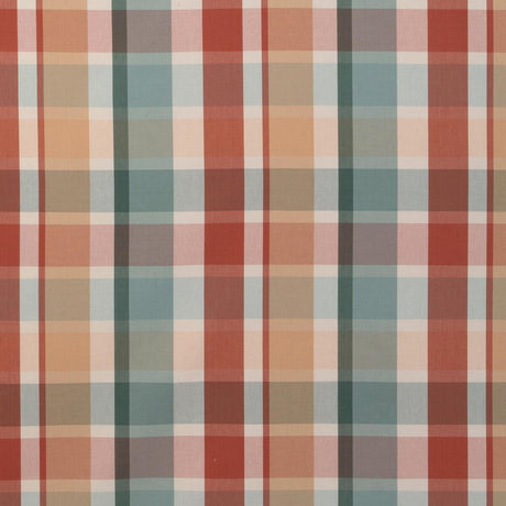Lee Jofa FISHER PLAID TEAL/SPICE Fabric