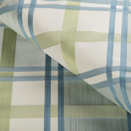 Lee Jofa DAVIES PLAID AQUA/LEAF Fabric