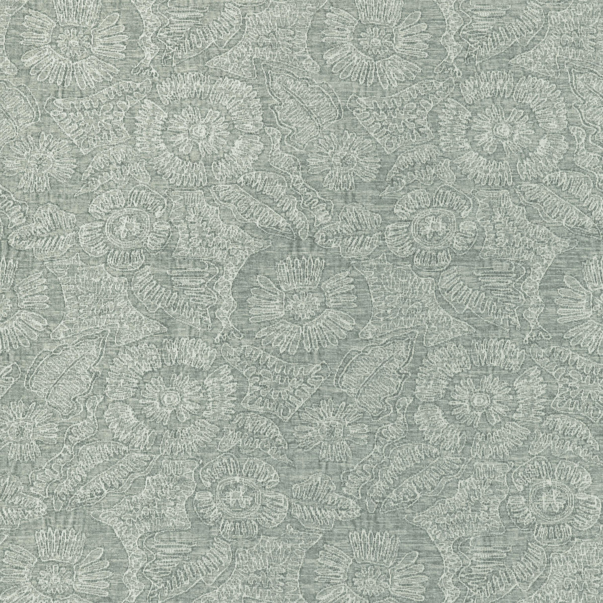 Kravet CHENILLE BLOOM SEAGLASS Upholstery Fabric