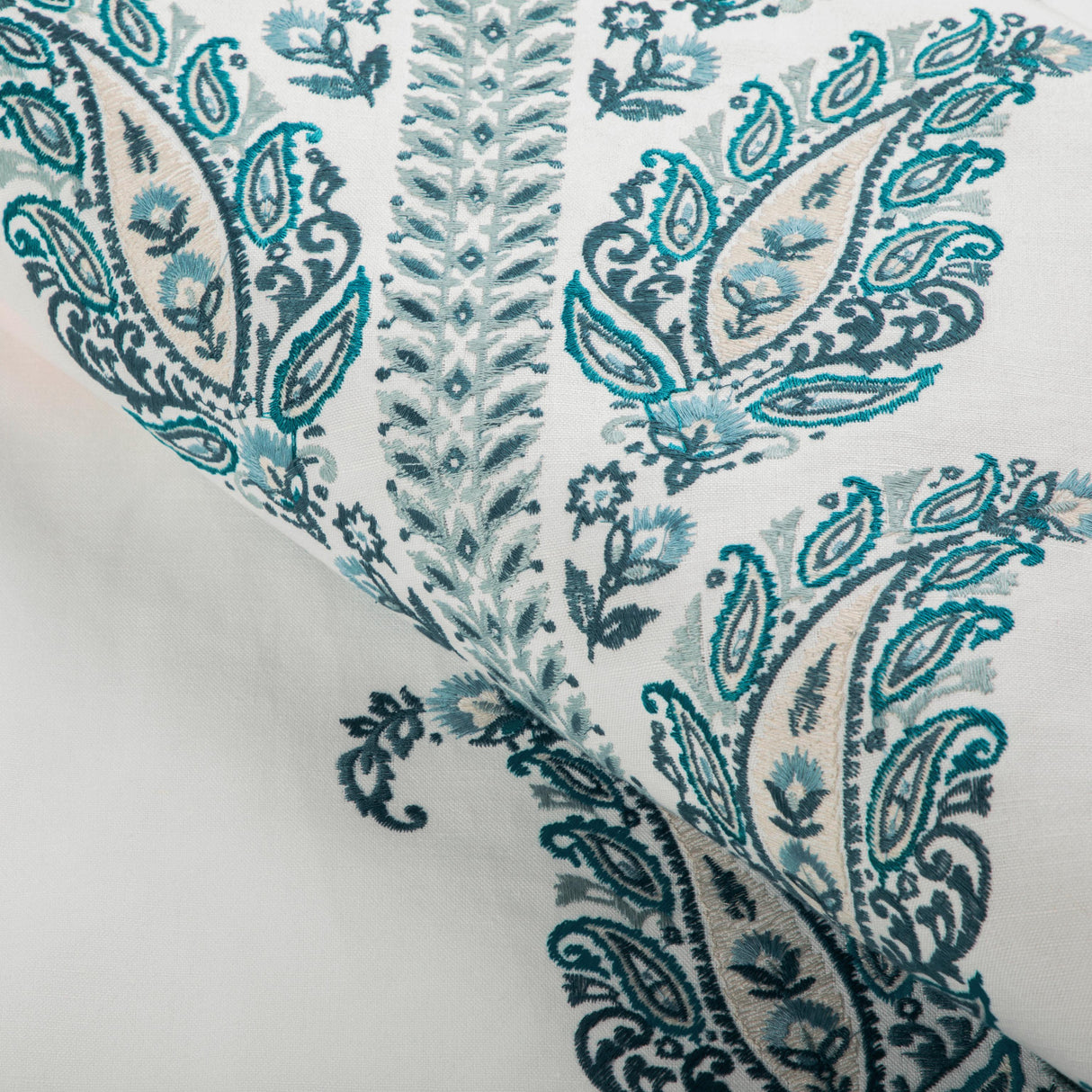 Brunschwig & Fils YARA PAISLEY EMB LAGOON Fabric