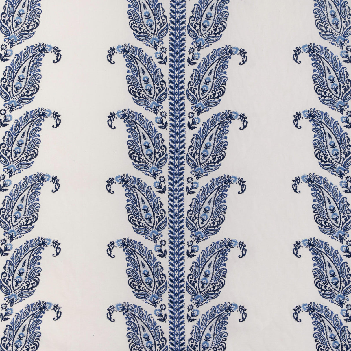 Brunschwig & Fils YARA PAISLEY EMB BLUE Fabric