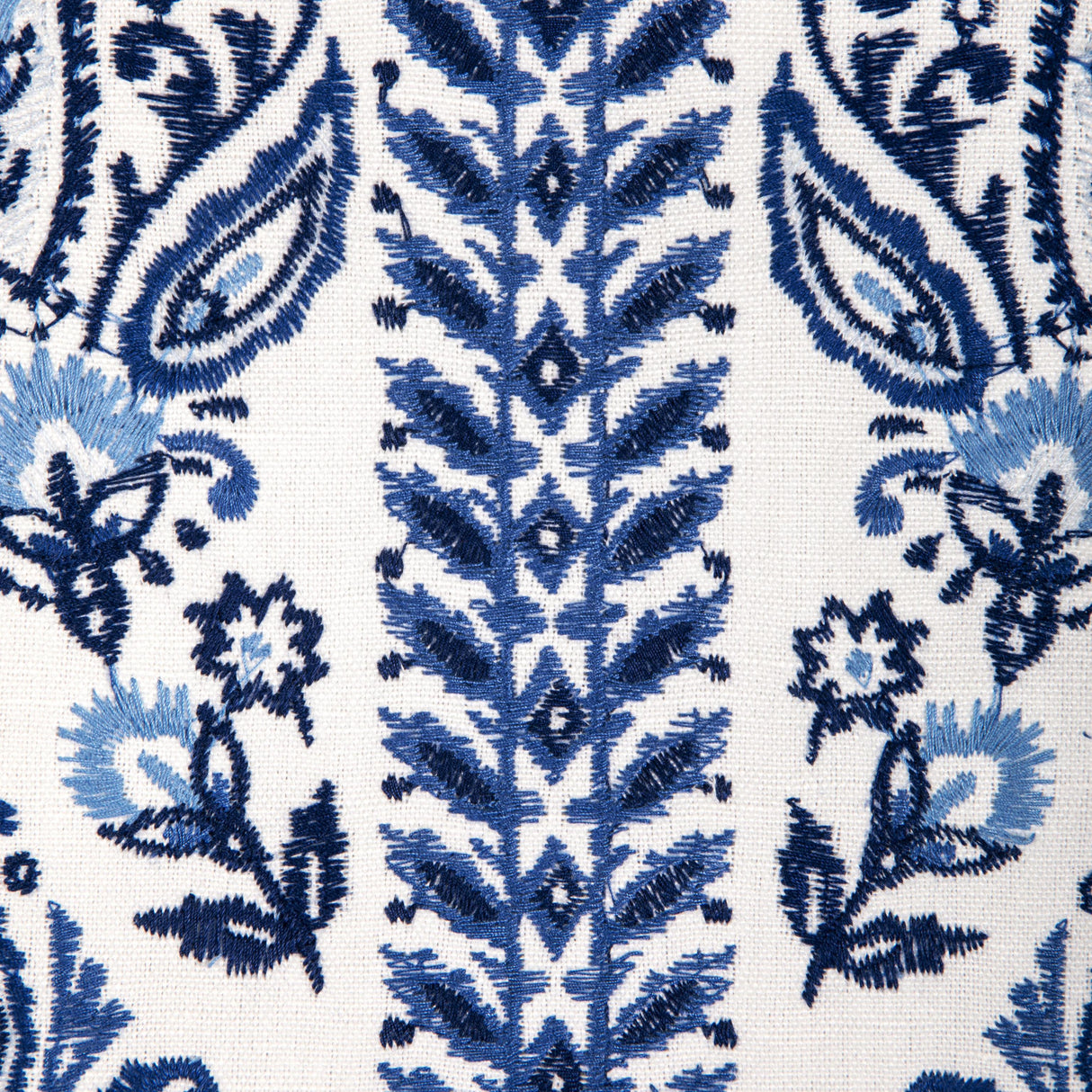 Brunschwig & Fils YARA PAISLEY EMB BLUE Fabric