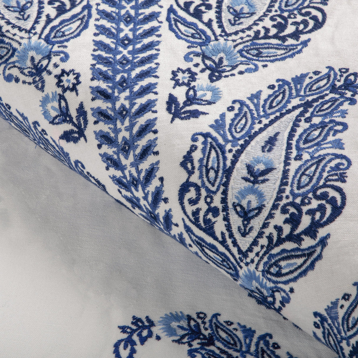 Brunschwig & Fils YARA PAISLEY EMB BLUE Fabric