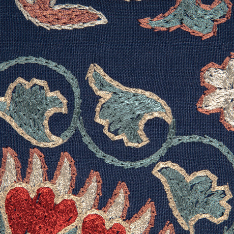 Brunschwig & Fils SAANVI EMB BLUE/RED Fabric