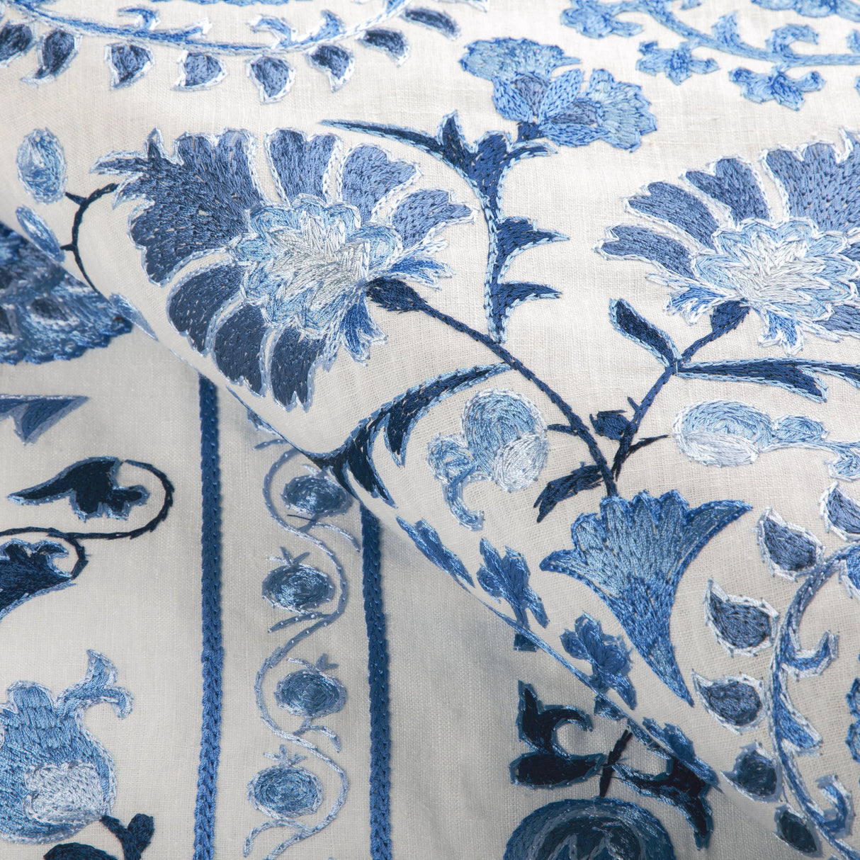 Brunschwig & Fils SAANVI EMB NAVY/SKY Fabric