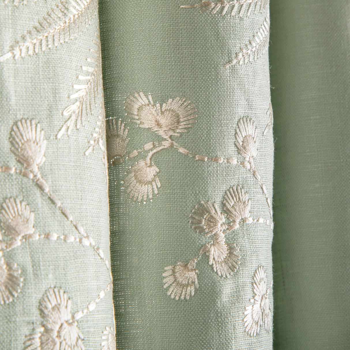 Brunschwig & Fils MANDA EMB SEAFOAM Drapery Fabric