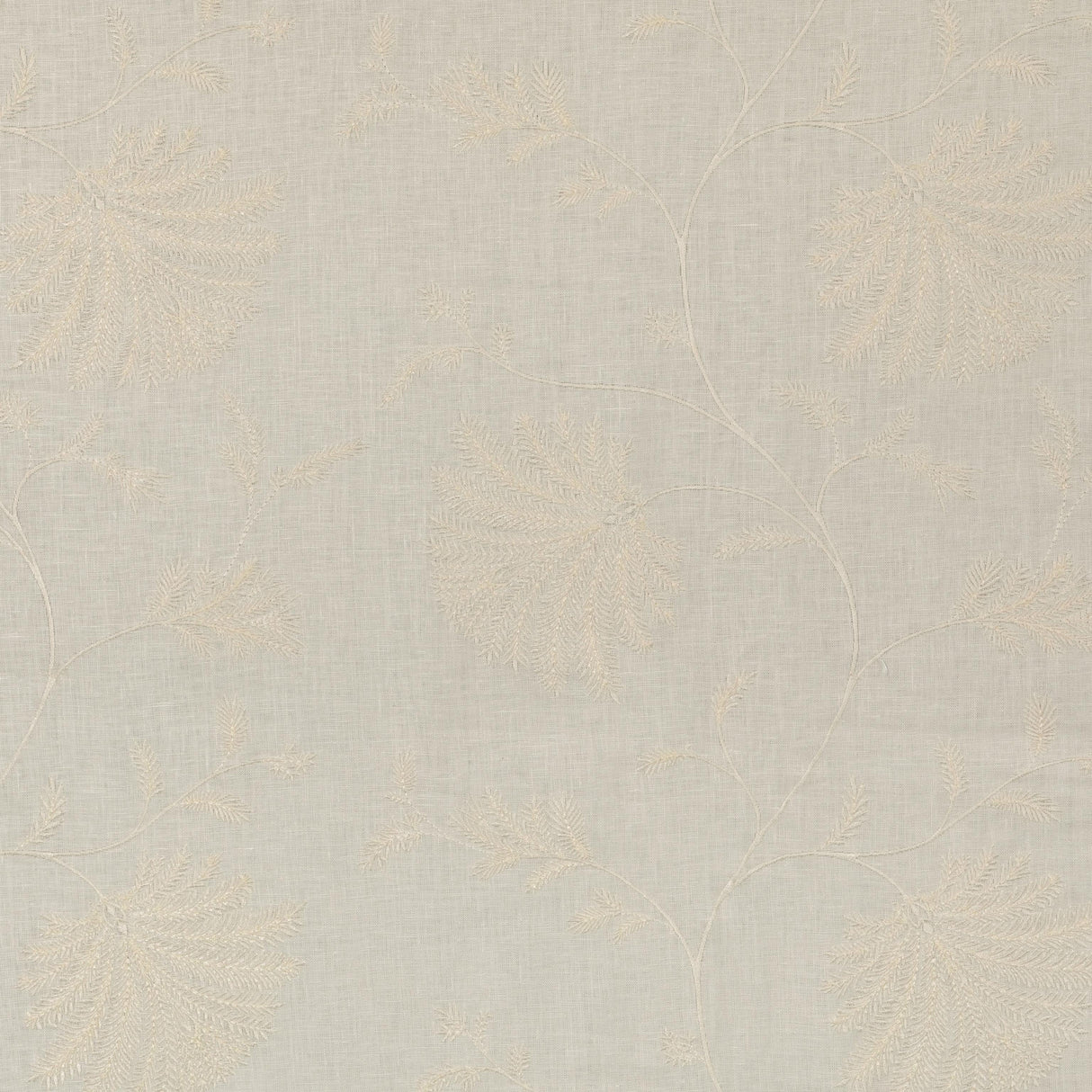 Brunschwig & Fils MAELLE EMB IVORY Drapery Fabric