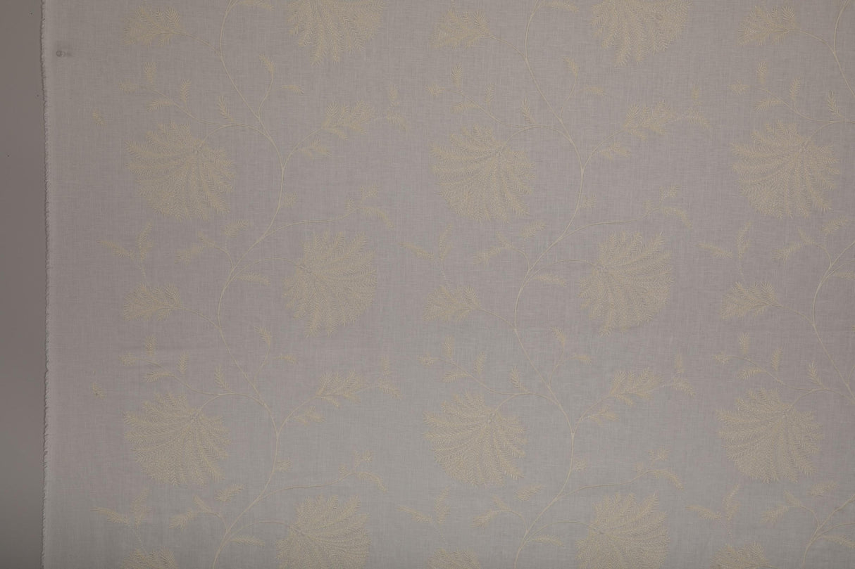Brunschwig & Fils MAELLE EMB IVORY Drapery Fabric