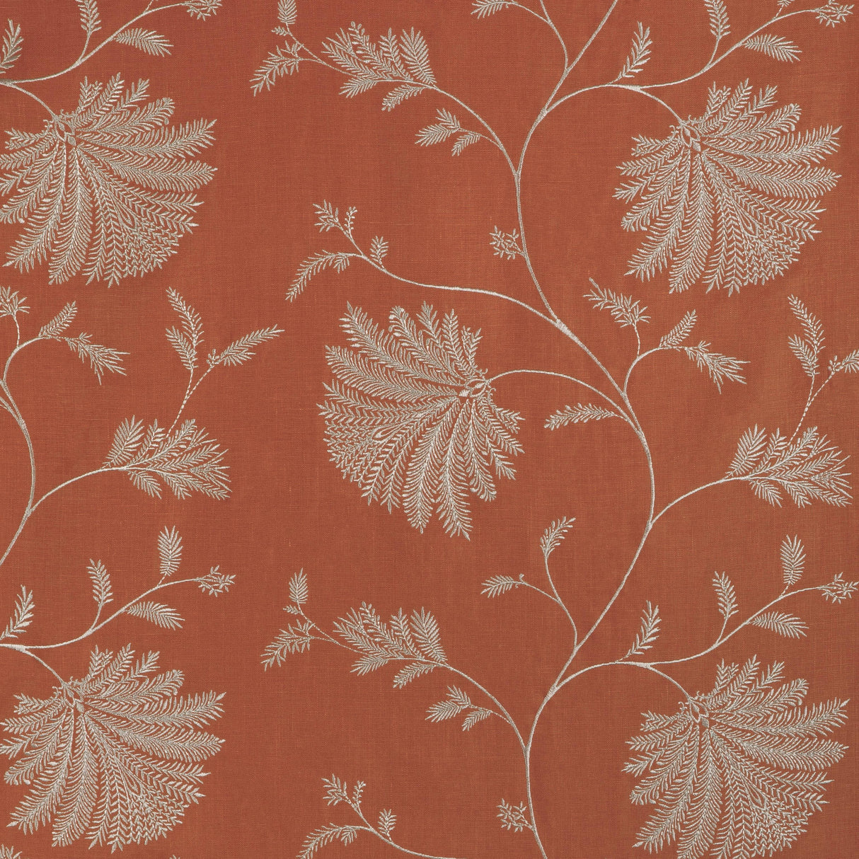 Brunschwig & Fils MAELLE EMB TERRACOTTA Drapery Fabric