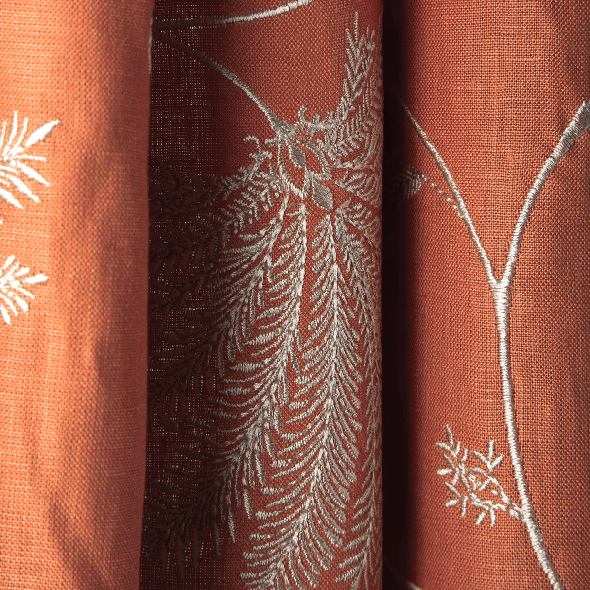 Brunschwig & Fils MAELLE EMB TERRACOTTA Drapery Fabric