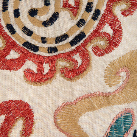 Brunschwig & Fils LAVALI EMB CORAL/SKY Drapery Fabric