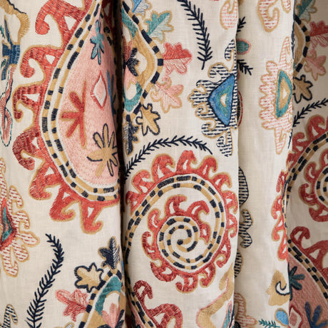 Brunschwig & Fils LAVALI EMB CORAL/SKY Drapery Fabric